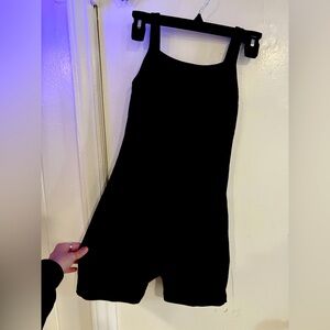 Black Tank Romper- SMALL